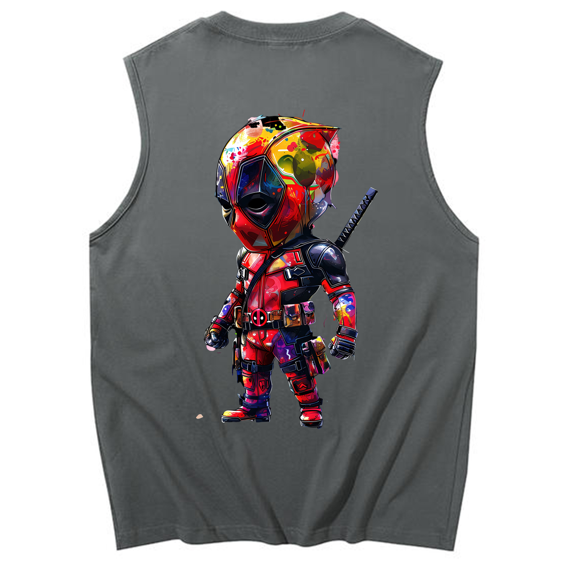 （画像用） Deadpool デッドプール コットン100％タンクトップ（背面プリント）